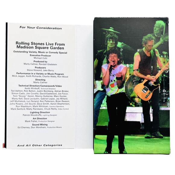 Rolling Stones Live From Madison Square Garden Promo VHS HBO Emmy FYC VG+ - Picture 2 of 5